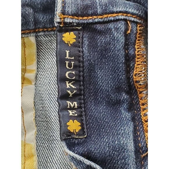 Lucky Brand 8/29 9 Sofia Bootcut Jeans Embroidered Pockets Blue - Picture 8 of 12